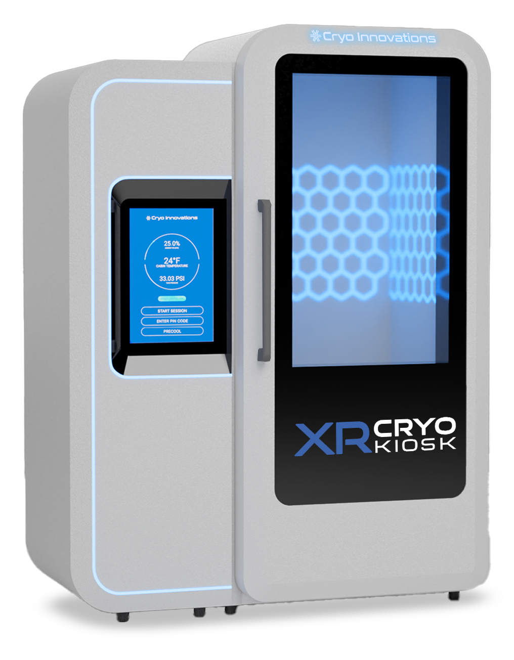 XR Cryo Kiosk – The World’s First Fully Autonomous Electric Cryotherapy Chamber (2 person)